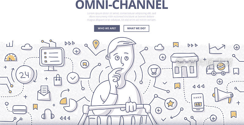 Omni-Channel涂鸦的概念