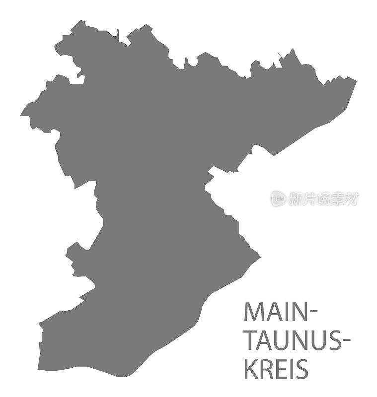 Main-Taunus-Kreis德国黑森灰色县地图