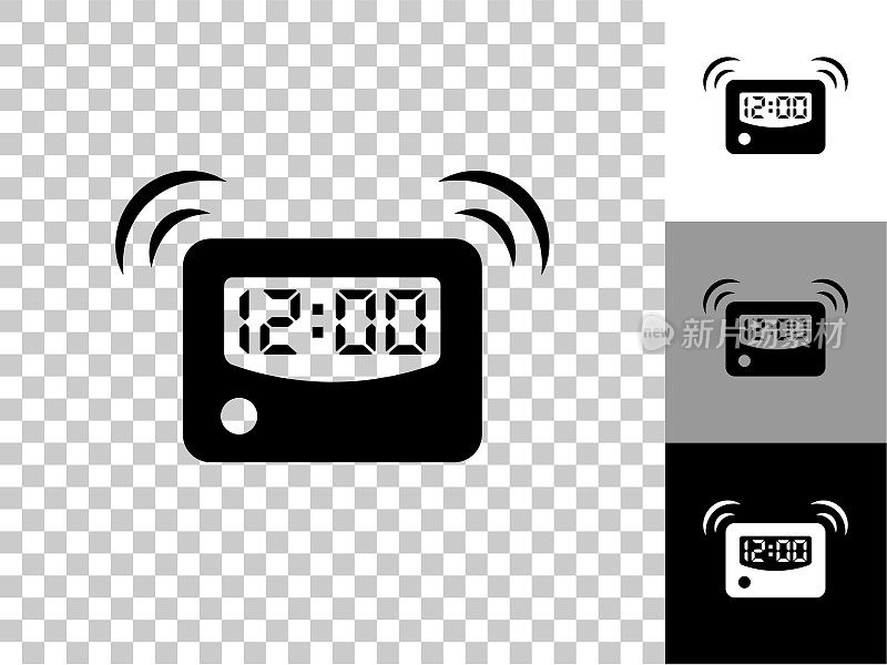 闹钟图标上的棋盘透明背景