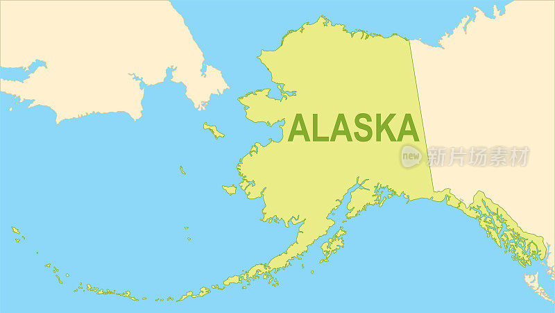 阿拉斯加平面地图