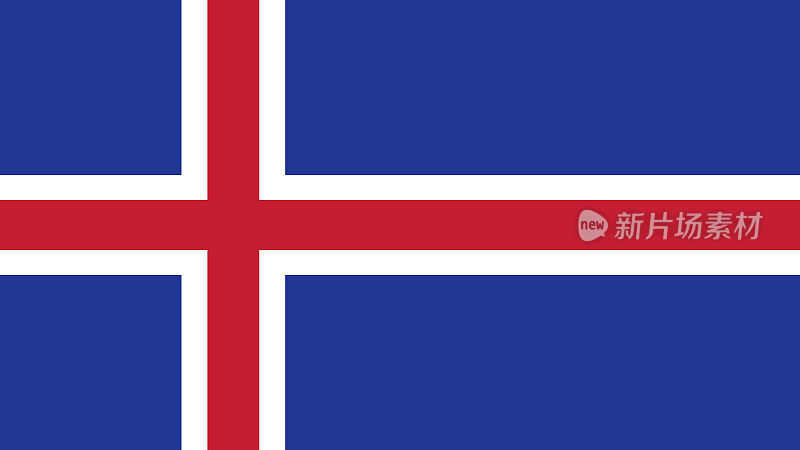 冰岛的国旗Eps文件-冰岛或冰岛国旗矢量文件