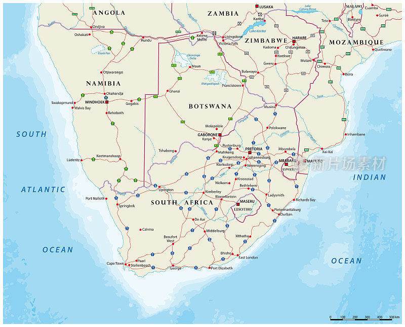 南部非洲国家的路线图