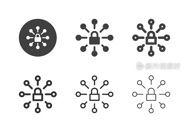 网络锁定图标-多系列