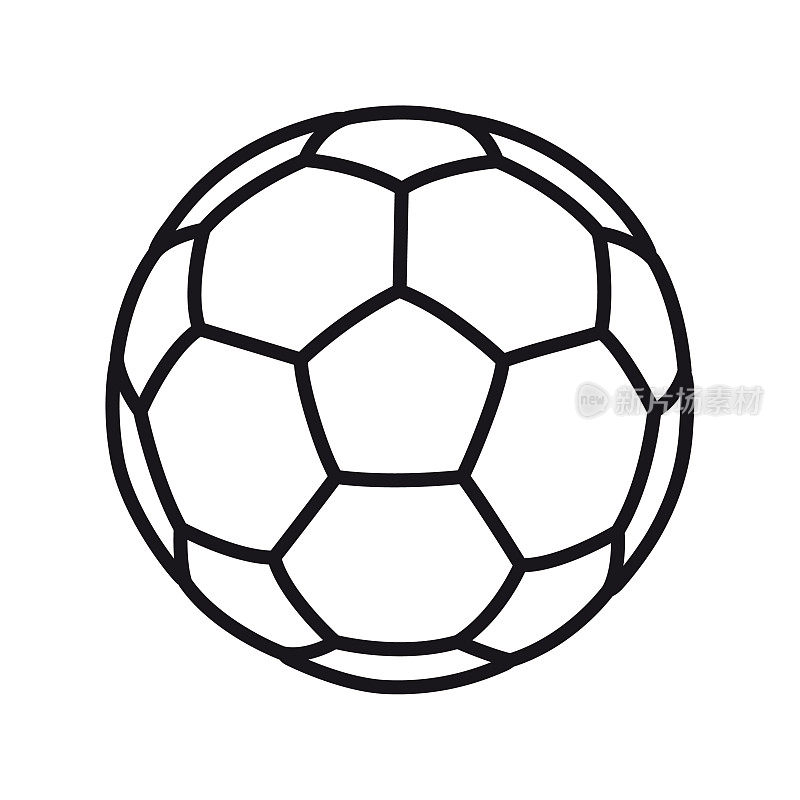 矢量足球图标在白色背景