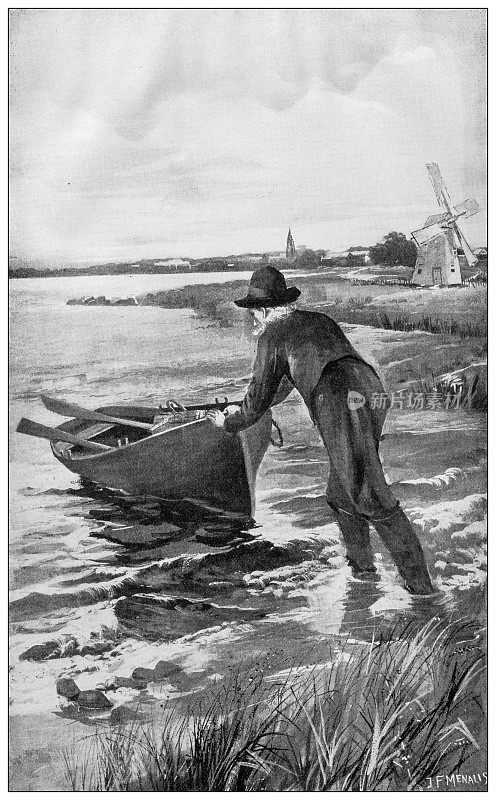 1897年的运动和消遣:划船的人