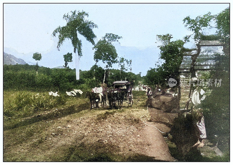 古董黑白照片:波多黎各西部