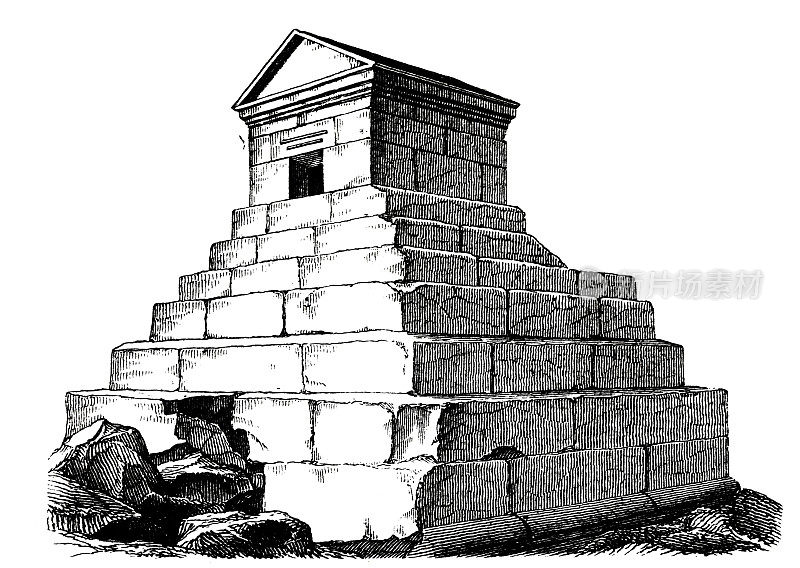 居鲁士大帝，坟墓，帕萨加代