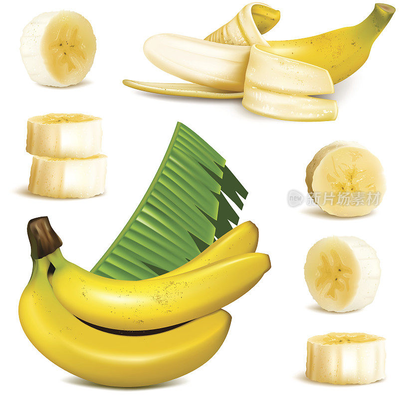 成熟的黄色的香蕉
