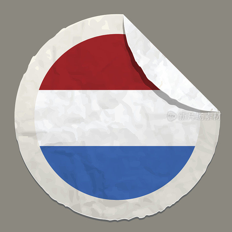 荷兰国旗上的纸标签