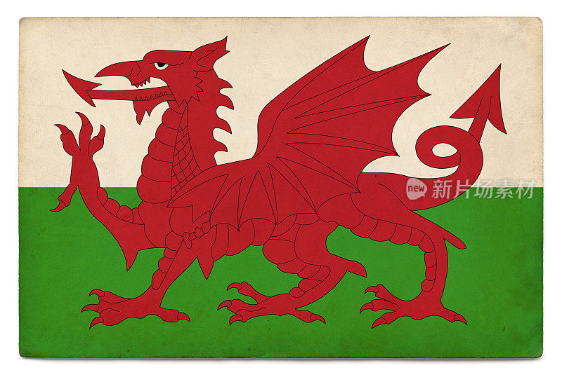 白色的威尔士旗