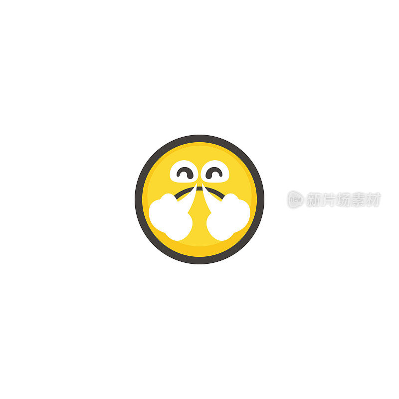 Emoticon平面设计轮廓线