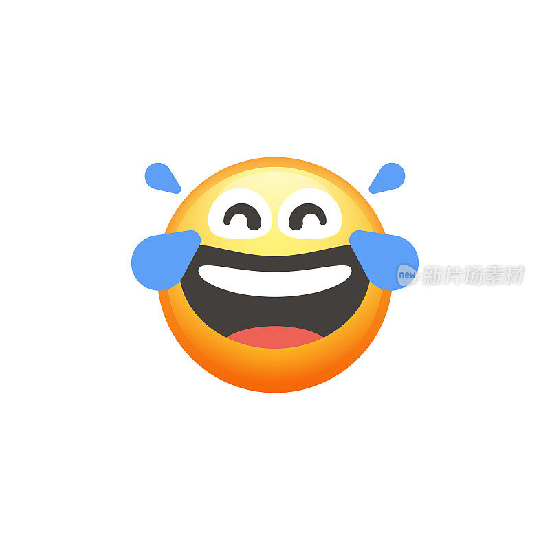 Emoticon裁剪设计元素可爱和色彩渐变