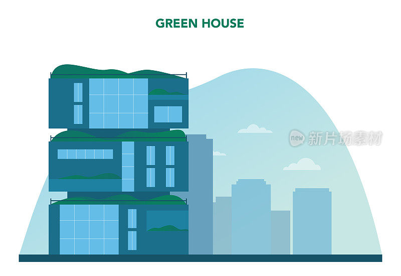 生态学的概念。垂直森林环境友好型住宅建筑