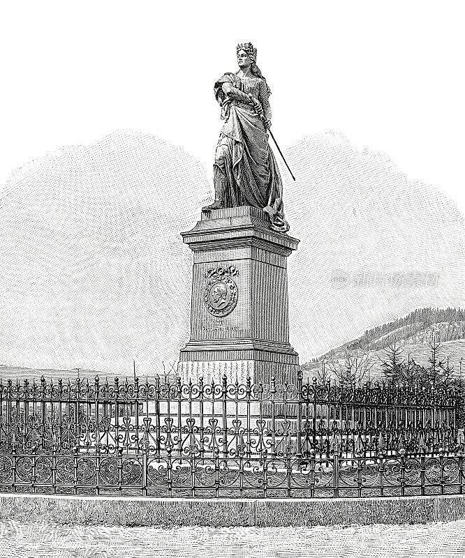 马克斯・施内肯伯格，德国诗人和作家，图特林根的纪念碑