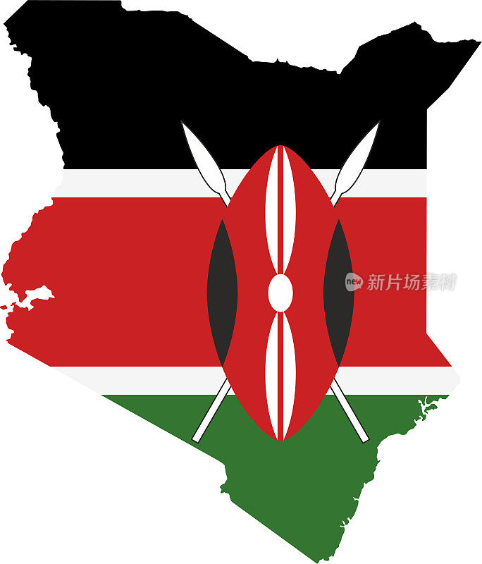 肯尼亚国旗地图