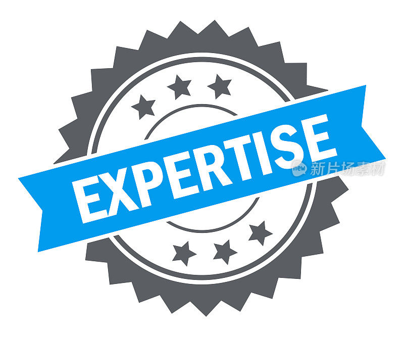 专家-印章，印，印章模板。难看的东西效果。向量股票插图