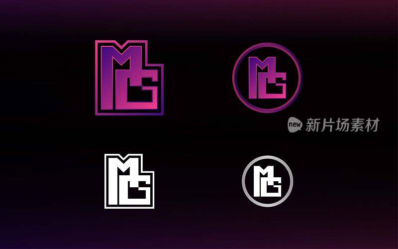 首字母MG标志，颜色鲜艳，适用于E类运动队等