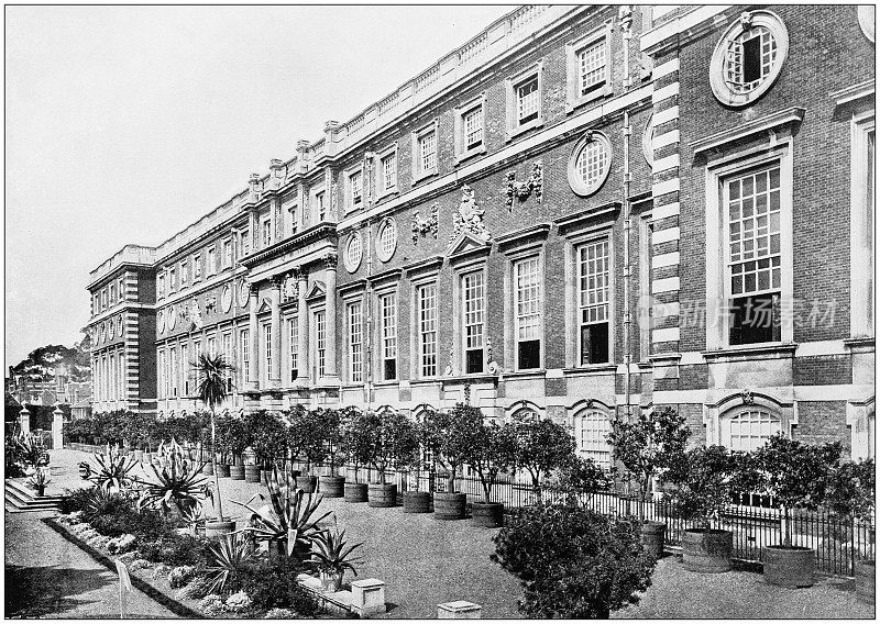 伦敦古色古香的照片:汉普顿宫