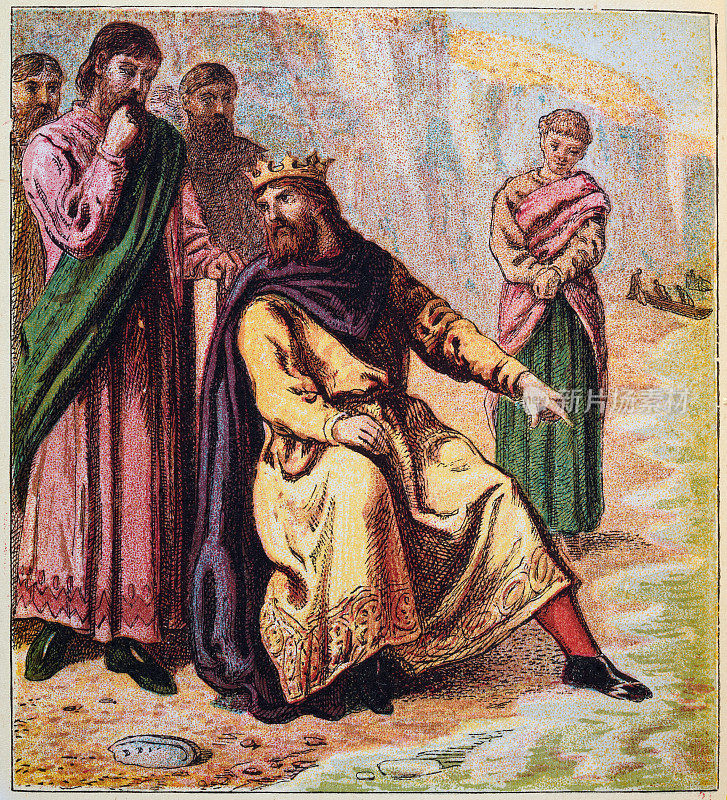 克努特国王和潮水，一段伪轶事，说明了他的虔诚或谦卑