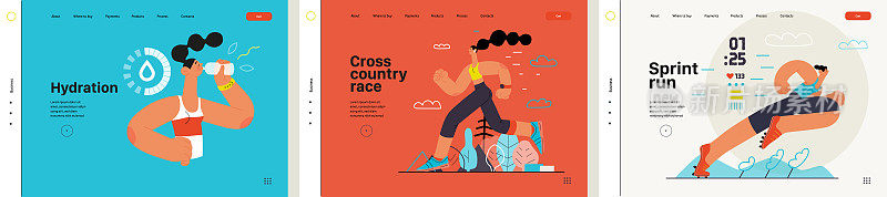 跑步者-一组跑步和户外运动的网站模板