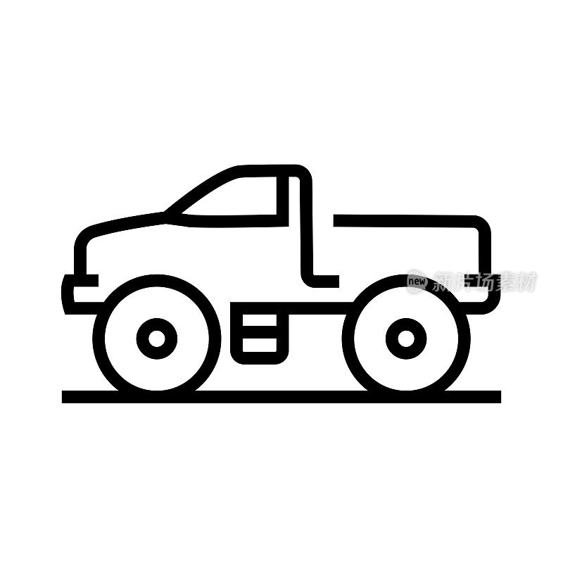汽车线路图标。采购产品汽车，轿车，小型货车，卡车，拖拉机，4x4，轿车。