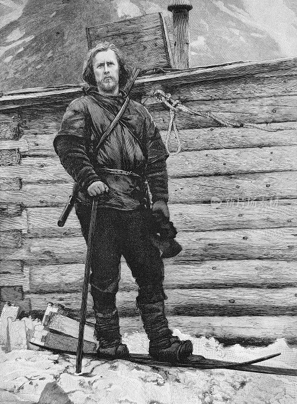 弗里乔夫・南森抵达位于北冰洋的群岛弗朗茨约瑟夫地时