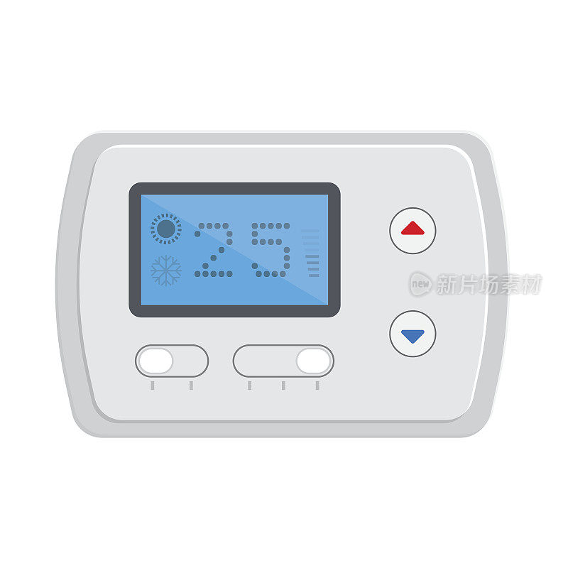 温度控制器，带有屏幕的电子恒温器。