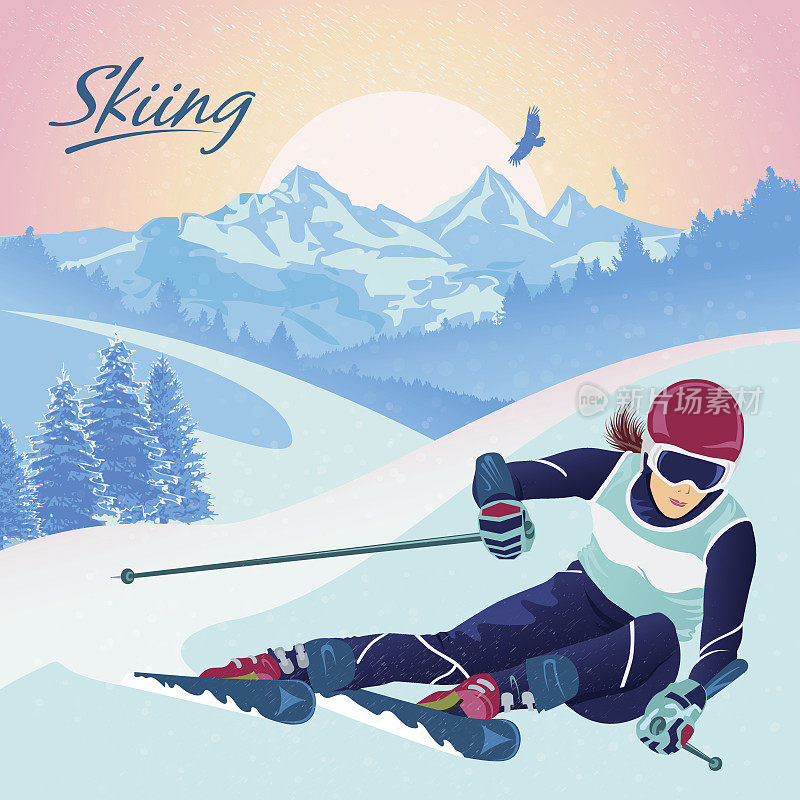 障碍滑雪和速降滑雪。