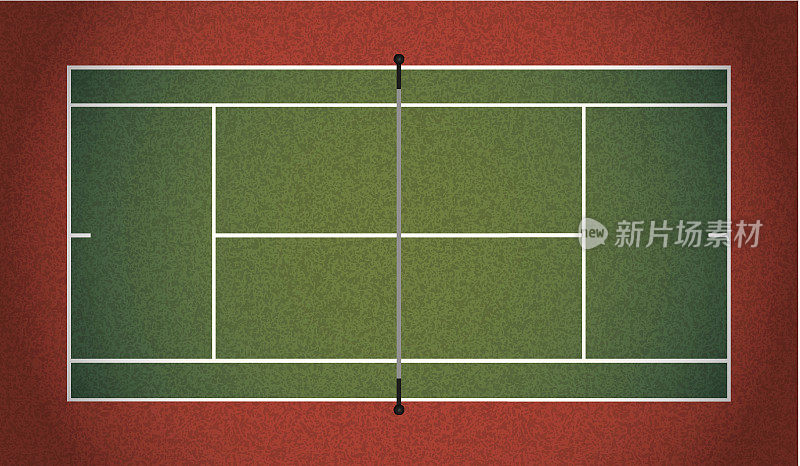 矢量现实纹理网球场插图