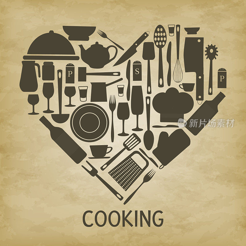 标识厨房图标心脏