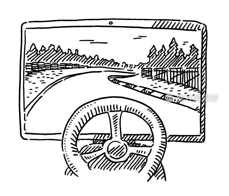 赛车模拟器方向盘绘图