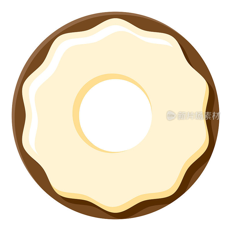 釉面甜甜圈图标上透明的背景