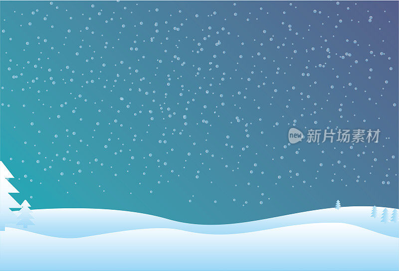 雪和风景，背景图像