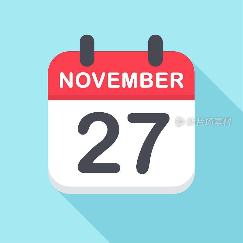 11月27日-日历图标-新年