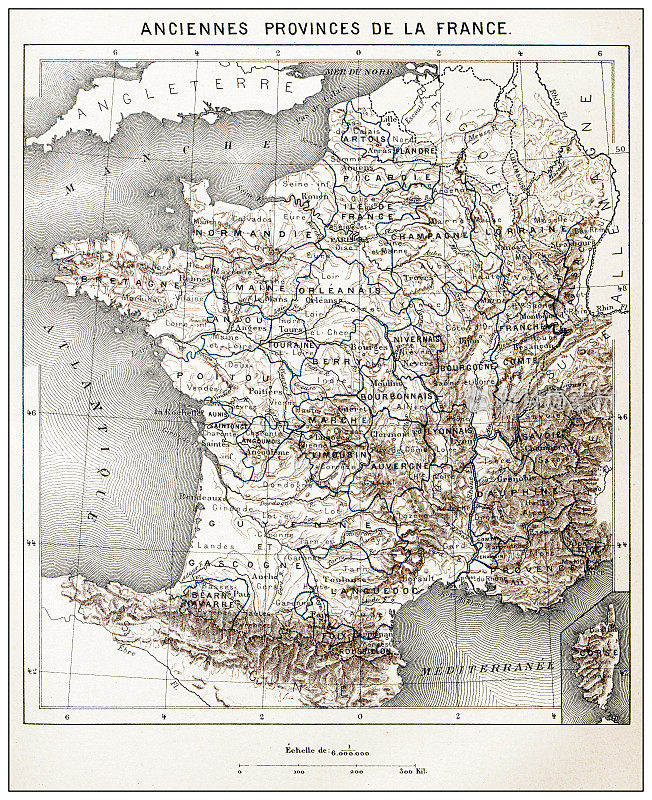 法国古色古香省的古色古香地图