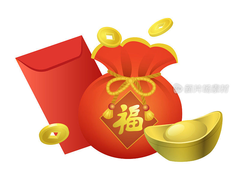 中国新年的压岁钱和红包
