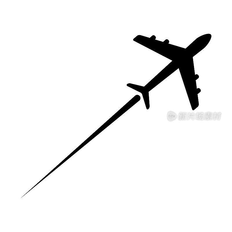 飞机飞行的图标。