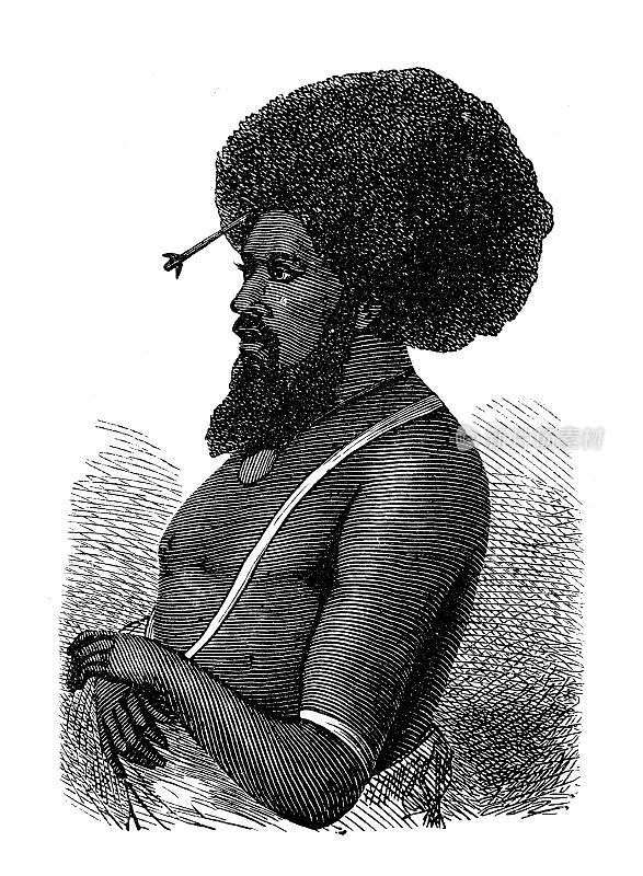古董插图、民族志和土著文化:塔科姆巴乌，斐济国王