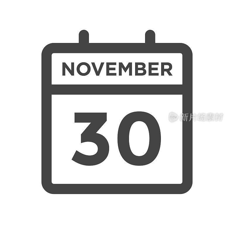 11月30日日历日或截止日期或预约日历日