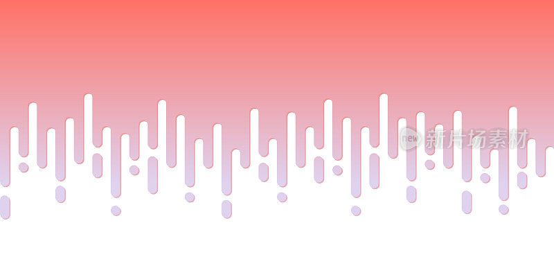 圆角线-半色调过渡-红色无缝背景