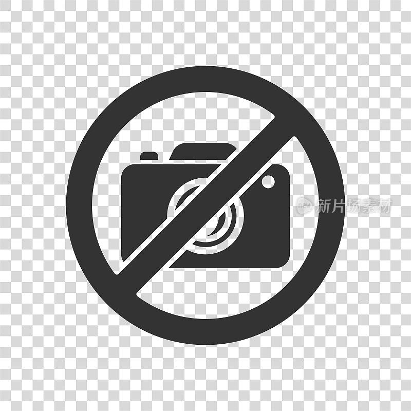 禁止照片图标。