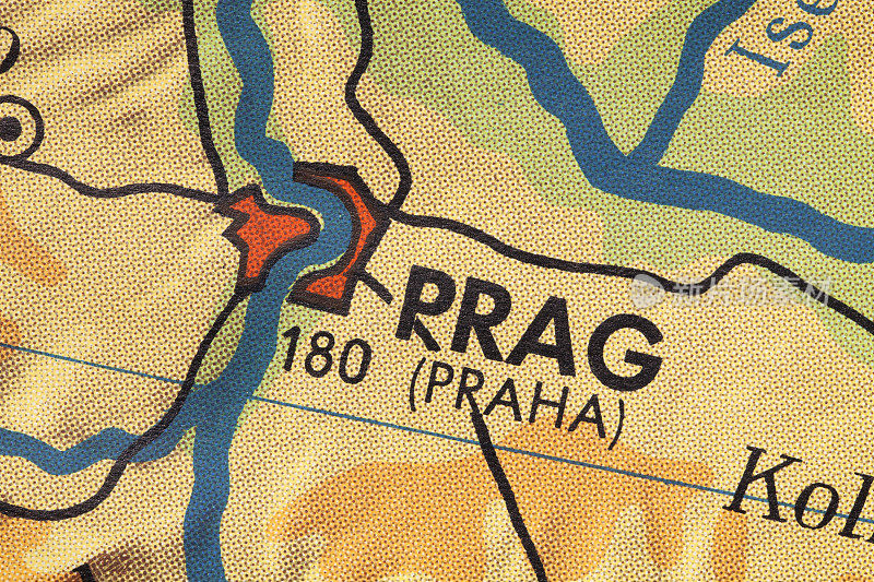 布拉格。旧地图。