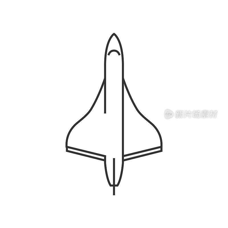 轮廓图标-超音速飞机