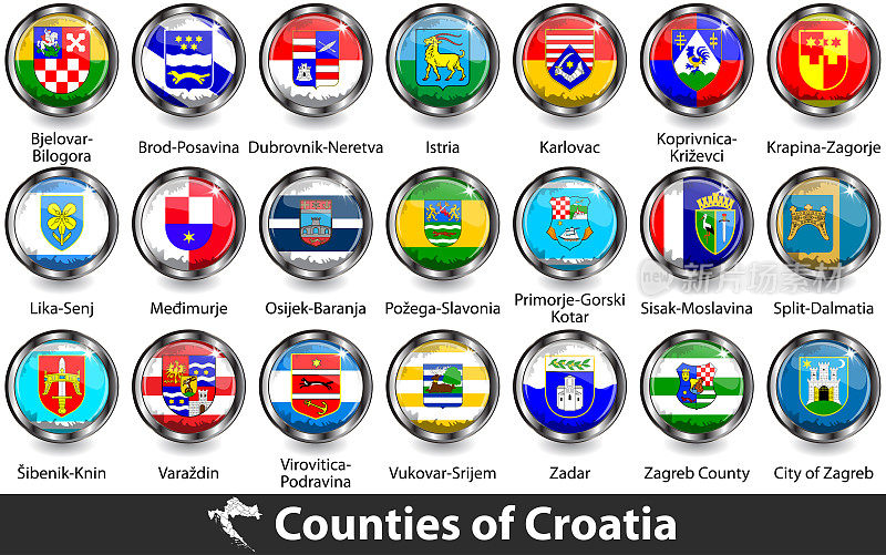 克罗地亚各县的国旗