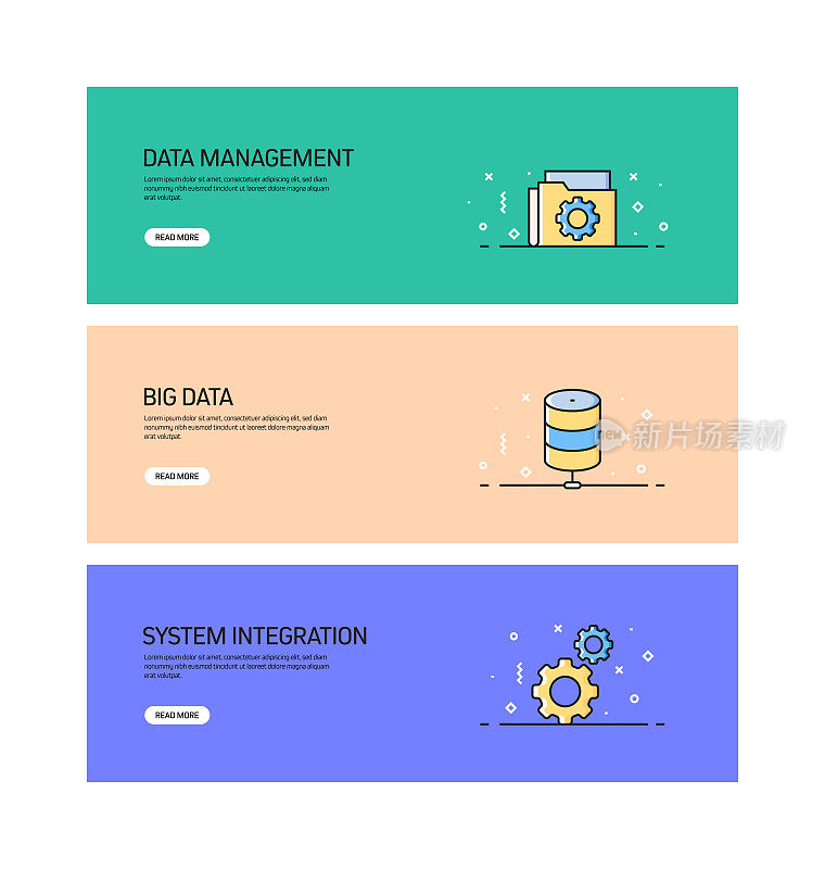 工业4.0相关旗帜设计与图标