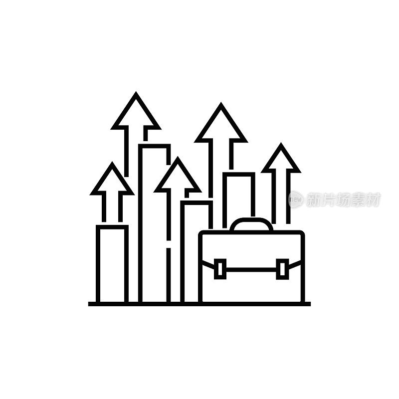 业务增长线图标