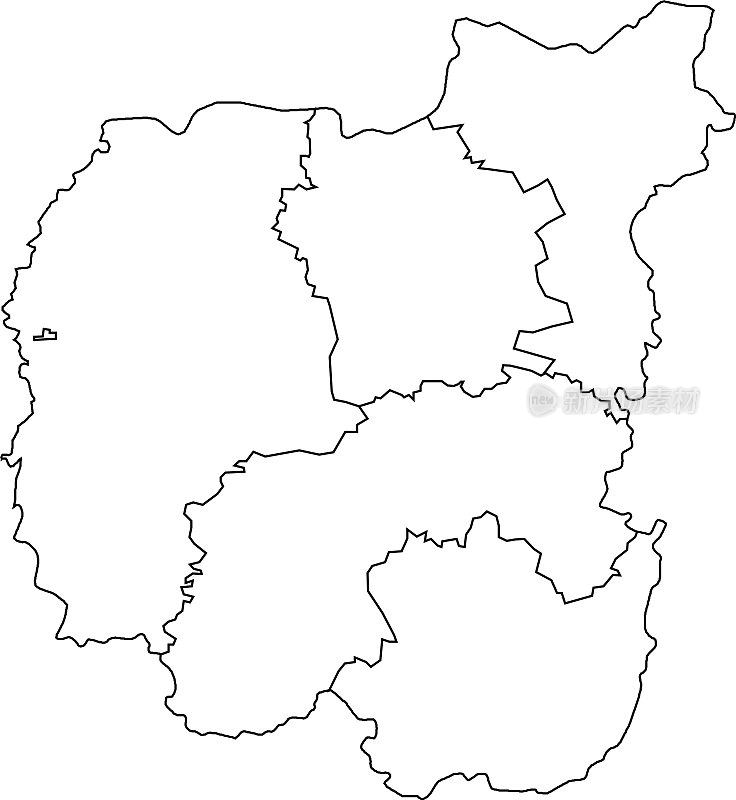 乌克兰切尔尼hiv州雨水的白色地图