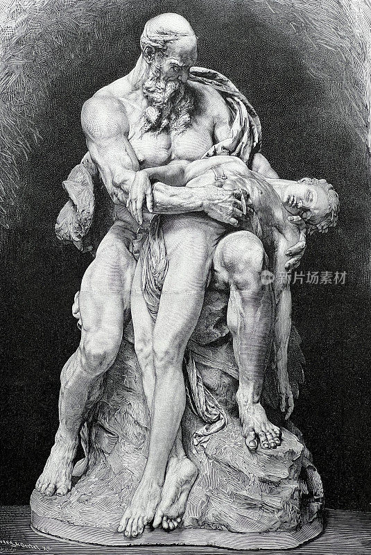 代达罗斯和伊卡尔的雕像