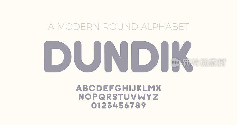 简约优雅的粗体DUNDIK字体。最小的少是更多的风格的数字字母表。字体设计简约的字体