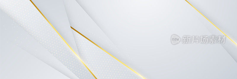 豪华造型白色和金色抽象展示设计背景。矢量抽象图形设计横幅图案背景模板。